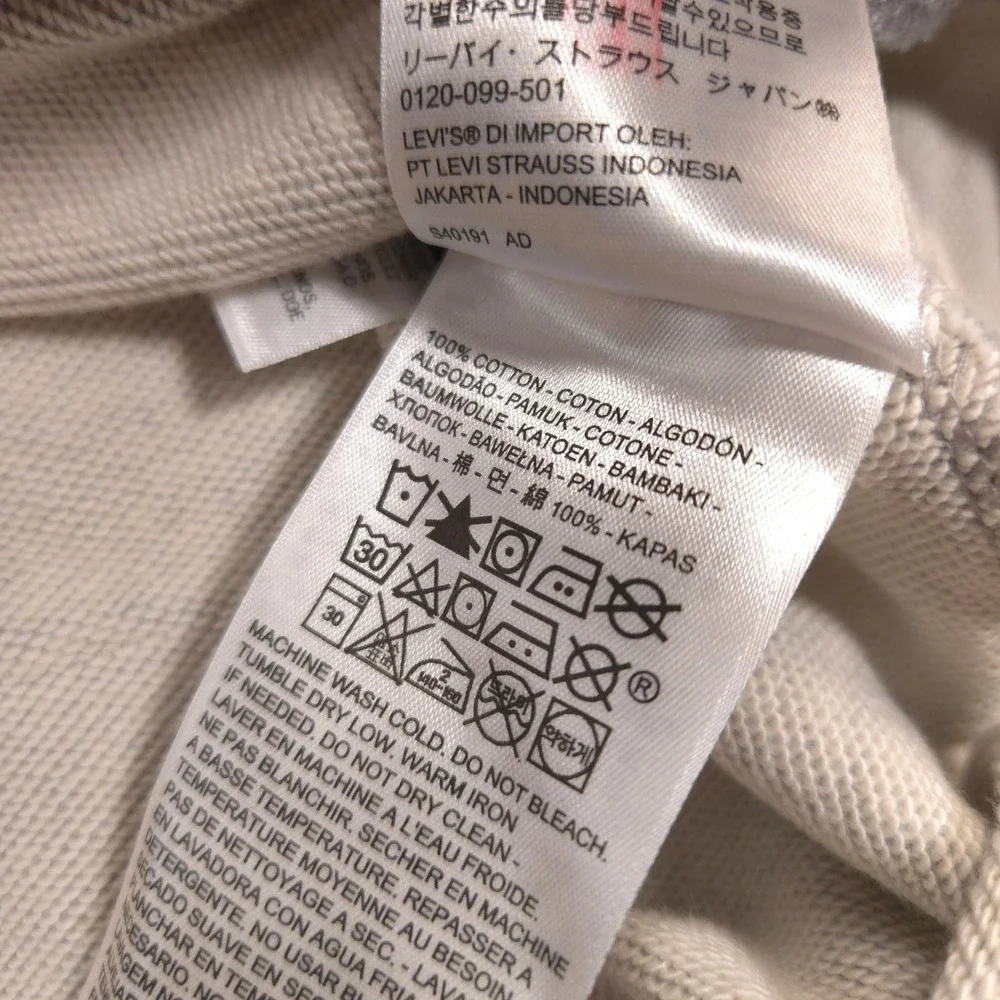Levis Sweatshirt Mens L‎ Gray Heather Graphic Standard Crewneck Relaxed Fit NEW